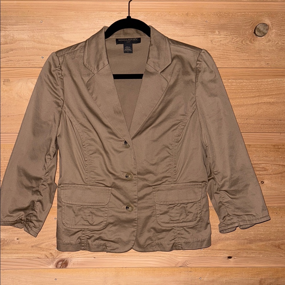 Banana Republic Classic Brown 3/5 sleeve Blazer size 8